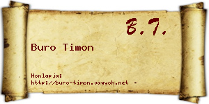 Buro Timon névjegykártya